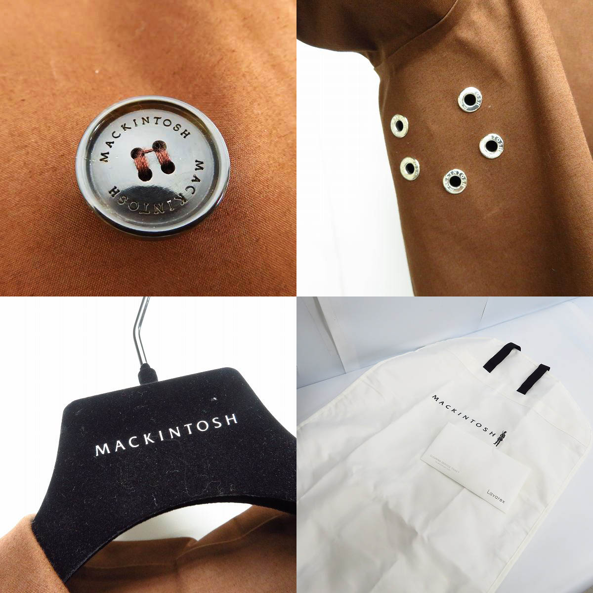 実際に弊社で買取させて頂いた【クリーニング券付き】MACKINTOSH/マッキントッシュ Dunkeld COAT/ダンケルド ゴム引き ステンカラーコート GR-1001D/36の画像 9枚目