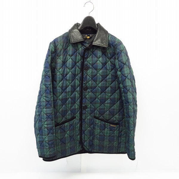 実際に弊社で買取させて頂いたEDIFICE×LAVENHAM/エディフィス×ラベンハム 別注 20周年 チェック柄 キルティングジャケット/36
