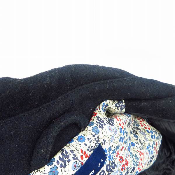 実際に弊社で買取させて頂いたFRED PERRY/フレッドペリー 裏地リバティ柄 中綿THERMORE ヴィンテージメルトン ショートピーコート/Mの画像 7枚目