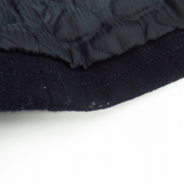 実際に弊社で買取させて頂いたFRED PERRY/フレッドペリー 裏地リバティ柄 中綿THERMORE ヴィンテージメルトン ショートピーコート/Mの画像 6枚目