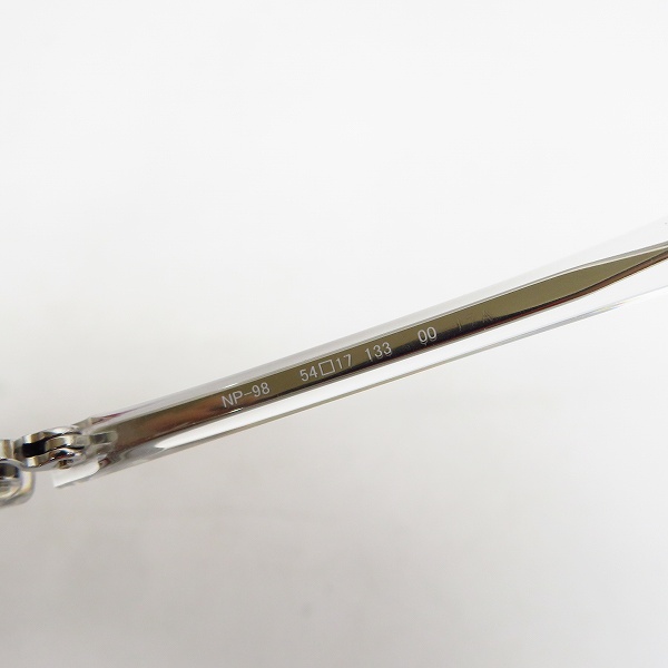 実際に弊社で買取させて頂いた999.9/フォーナインズ スクエア型/フルリム 眼鏡/メガネフレーム NP-98の画像 4枚目