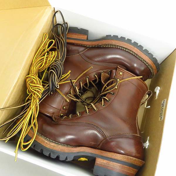 実際に弊社で買取させて頂いたWHITE'S BOOTS/ホワイツブーツ 375B SMOKE JUMPER スモークジャンパー ブラウン 8.5Eの画像 8枚目