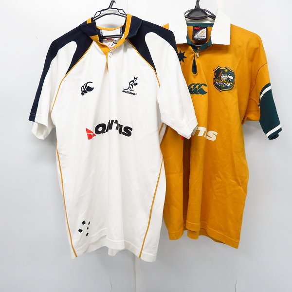 実際に弊社で買取させて頂いたCanterbury/カンタベリー オーストラリア代表  Wallabies/ワラビーズ 半袖ラガーシャツ size：M 2点セット