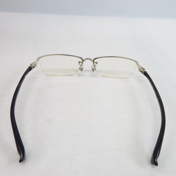 実際に弊社で買取させて頂いた999.9/フォーナインズ 度入り眼鏡/メガネフレーム ハーフリム O-21Tの画像 3枚目