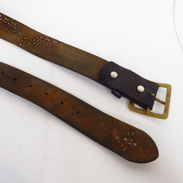 実際に弊社で買取させて頂いたCRIMIE/クライミー レザー ベルト スタッズ ブラック/34の画像 4枚目