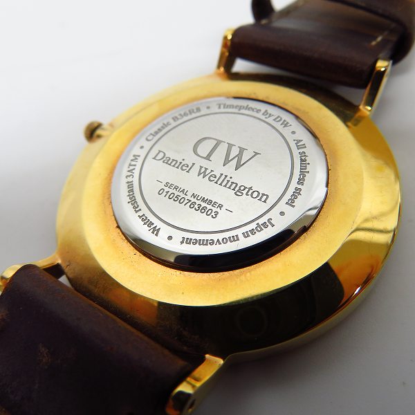実際に弊社で買取させて頂いたDaniel Wellington/ダニエルウェリントン レザーベルト クオーツ腕時計【動作未確認】の画像 3枚目
