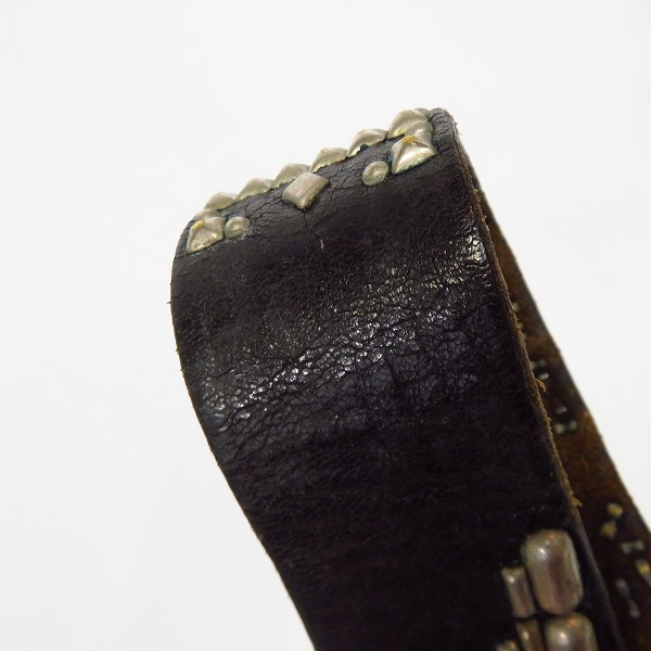 実際に弊社で買取させて頂いたCRIMIE/クライミー レザー ベルト スタッズ ブラック/34の画像 6枚目