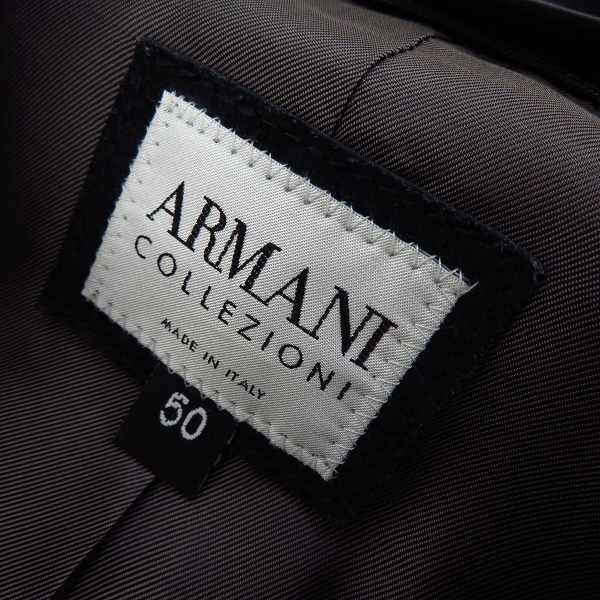 実際に弊社で買取させて頂いたGIORGIO ARMANI/ジョルジオ アルマーニ カーフスキン テーラードジャケット/50の画像 2枚目