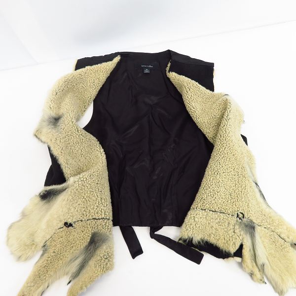 実際に弊社で買取させて頂いたKAREN WALKER/カレンウォーカー ラムスキン ボア ベスト/UK8の画像 2枚目