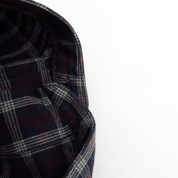 実際に弊社で買取させて頂いたDries Van Noten/ドリスヴァンノッテン  チェック柄 ノーカラー長袖シャツ/44の画像 5枚目