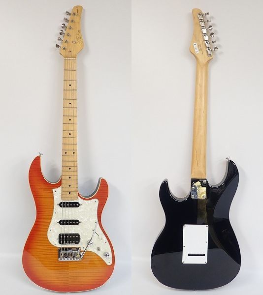 実際に弊社で買取させて頂いた★FGN/FUJIGEN/フジゲン J-Standard JOS-FM-M/FBT ストラトシェイプ ギグケース付の画像 2枚目