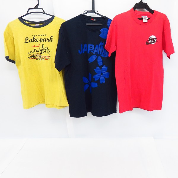 実際に弊社で買取させて頂いたNIKE/ナイキ CANTERBURY/カンタベリー Champion/チャンピオン プリント カットソー シャツ M-3L 3点セット