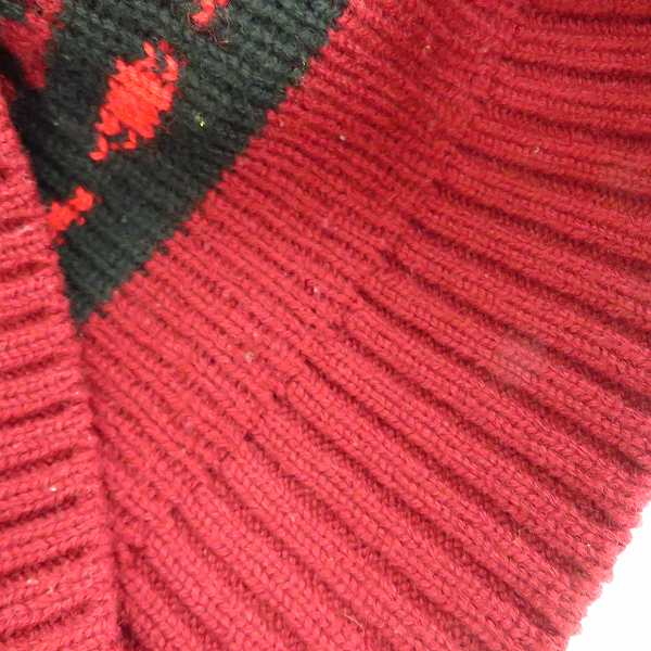 実際に弊社で買取させて頂いたAKM/エーケーエム FUKAKI MERINO WOOL ZIP HOODED/メリノウール ジップフーデッド オルテガ柄 K109-WOL017/Lの画像 4枚目