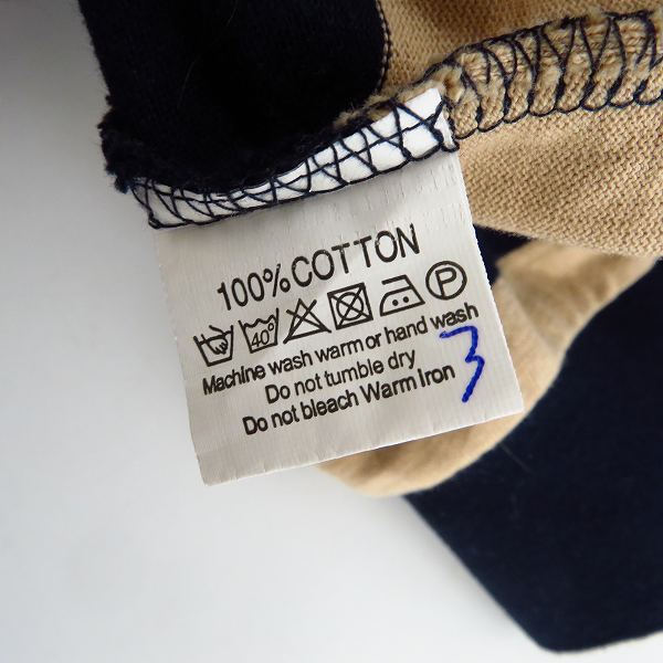 実際に弊社で買取させて頂いたBURBERRY LONDON/バーバリーロンドン マルチ ボーダー 長袖ポロシャツ Mの画像 3枚目