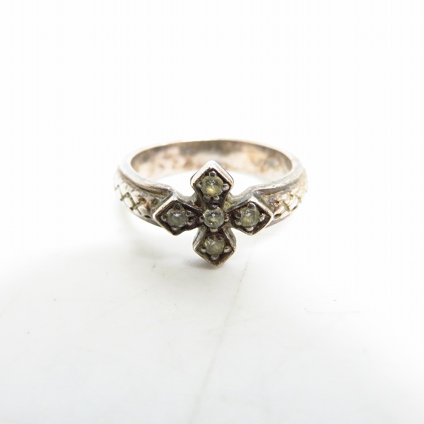 実際に弊社で買取させて頂いたLoree Rodkin/ローリーロドキン 石入り クロスリング/15号