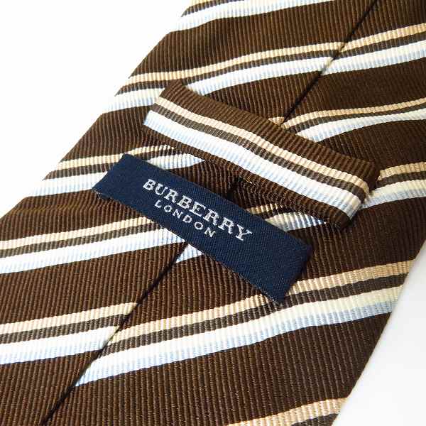 実際に弊社で買取させて頂いたBURBERRY LONDON/バーバリー ロンドン ストライプ柄 シルクネクタイの画像 1枚目