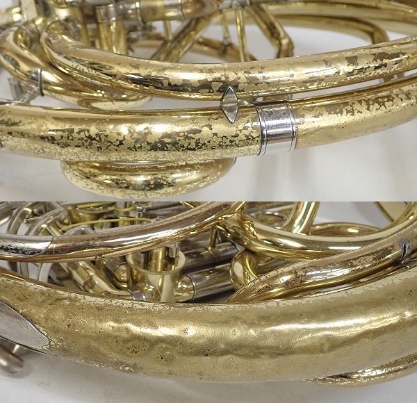 実際に弊社で買取させて頂いた★【ジャンク】YAMAHA/ヤマハ YHR-664/YHR664 フレンチホルン ゴールド ハードケース付の画像 7枚目