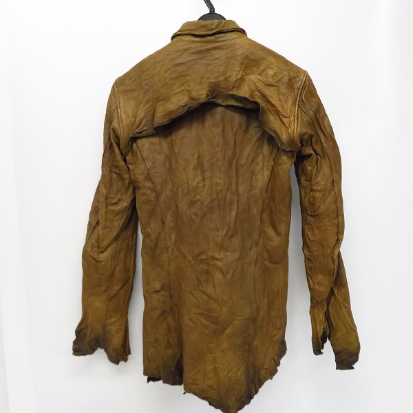 実際に弊社で買取させて頂いたBACK BONE/バックボーン 10ss ディアスキンレザーシャツ/Sの画像 1枚目