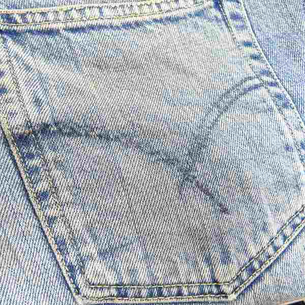 実際に弊社で買取させて頂いたBLUE BLUE/ブルーブルー ストレートデニムパンツ/33/34 2点セットの画像 6枚目