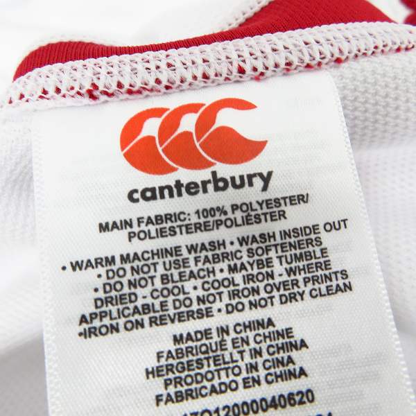 実際に弊社で買取させて頂いたCANTERBURY/カンタベリー ラグビー イングランド レプリカジャージ/XLの画像 3枚目