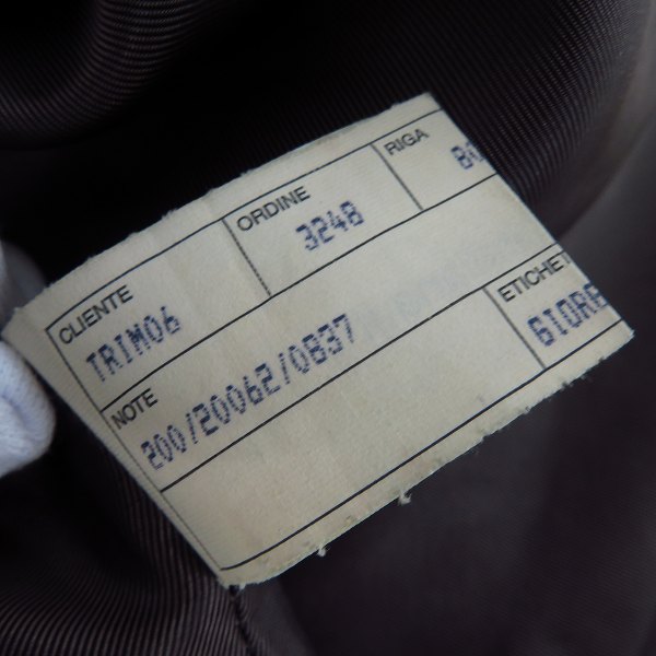 実際に弊社で買取させて頂いたGIORGIO ARMANI/ジョルジオ アルマーニ カーフスキン テーラードジャケット/50の画像 5枚目