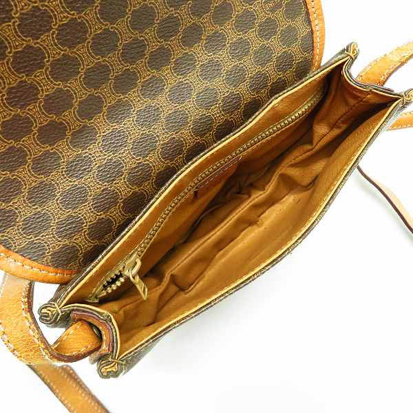 実際に弊社で買取させて頂いたCELINE/セリーヌ マカダム柄  レザーショルダーバッグ　の画像 3枚目