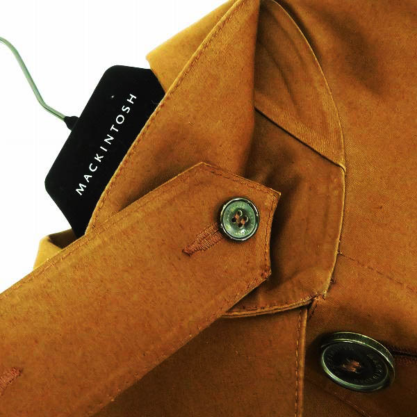 実際に弊社で買取させて頂いた【クリーニング券付き】MACKINTOSH/マッキントッシュ Dunkeld COAT/ダンケルド ゴム引き ステンカラーコート GR-1001D/36の画像 2枚目