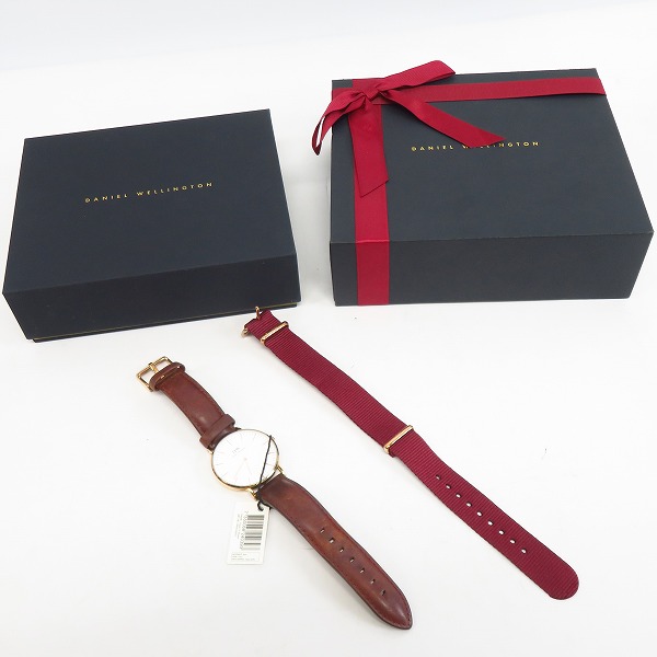 実際に弊社で買取させて頂いたDaniel Wellington/ダニエルウェリントン 腕時計 B36R9 交換ベルト付きの画像 6枚目