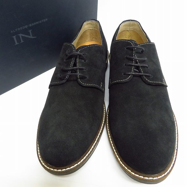 実際に弊社で買取させて頂いたalfredoBANNISTER IN/アルフレッドバニスターイン レースアップ プレーントゥ レザーシューズ ブラック/黒 Size：41