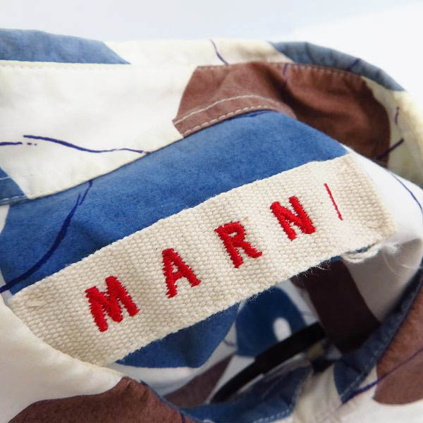 実際に弊社で買取させて頂いたMARNI/マルニ 水玉模様 半袖コットンシャツ size：44の画像 2枚目