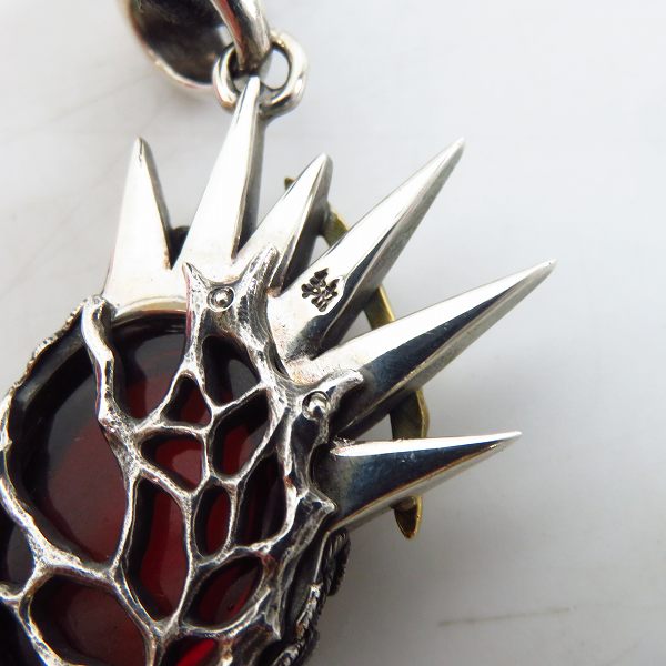実際に弊社で買取させて頂いた【ギャラ付き】Bloody Mary/ブラッディマリー K18 エス ペンダント レッドアンバーの画像 4枚目