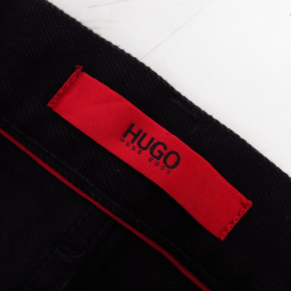 実際に弊社で買取させて頂いたHUGO BOSS/ヒューゴボス クロップト テーパード フィット ブラックデニム /29の画像 2枚目