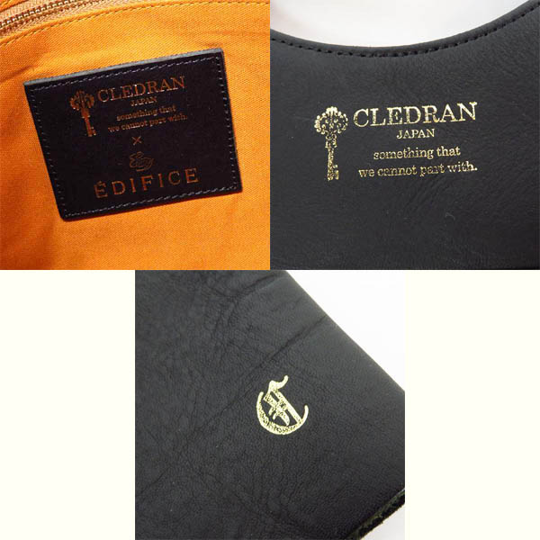 実際に弊社で買取させて頂いたEDIFICE×CLEDRAN/エディフィス×クレドラン 2WAY レザー 手提げバッグ/クラッチバックの画像 4枚目