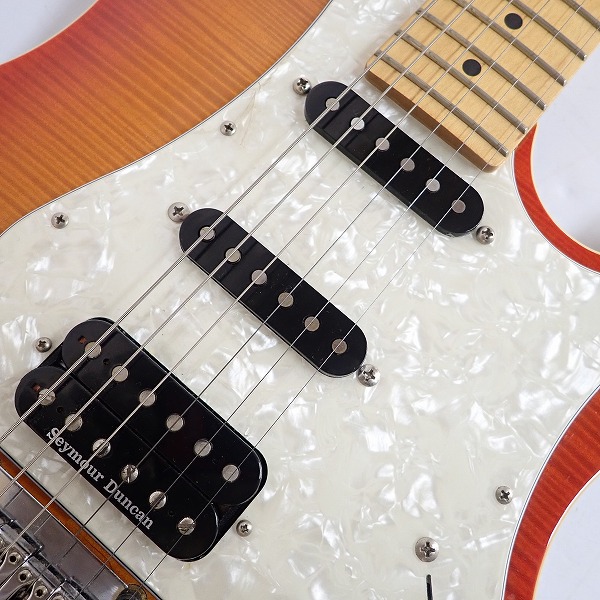 実際に弊社で買取させて頂いた★FGN/FUJIGEN/フジゲン J-Standard JOS-FM-M/FBT ストラトシェイプ ギグケース付の画像 5枚目