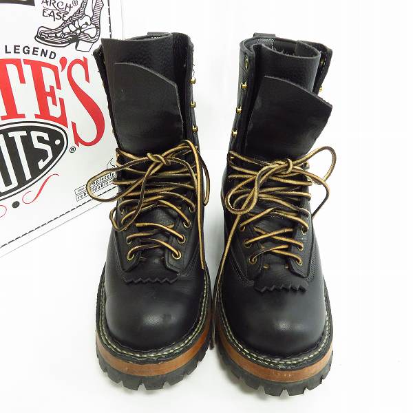 実際に弊社で買取させて頂いたWHITE'S BOOTS/ホワイツブーツ 375B SMOKE JUMPER スモークジャンパー ブラック 8.5E