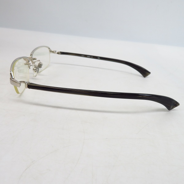 実際に弊社で買取させて頂いた999.9/フォーナインズ 度入り眼鏡/メガネフレーム ハーフリム O-21Tの画像 2枚目