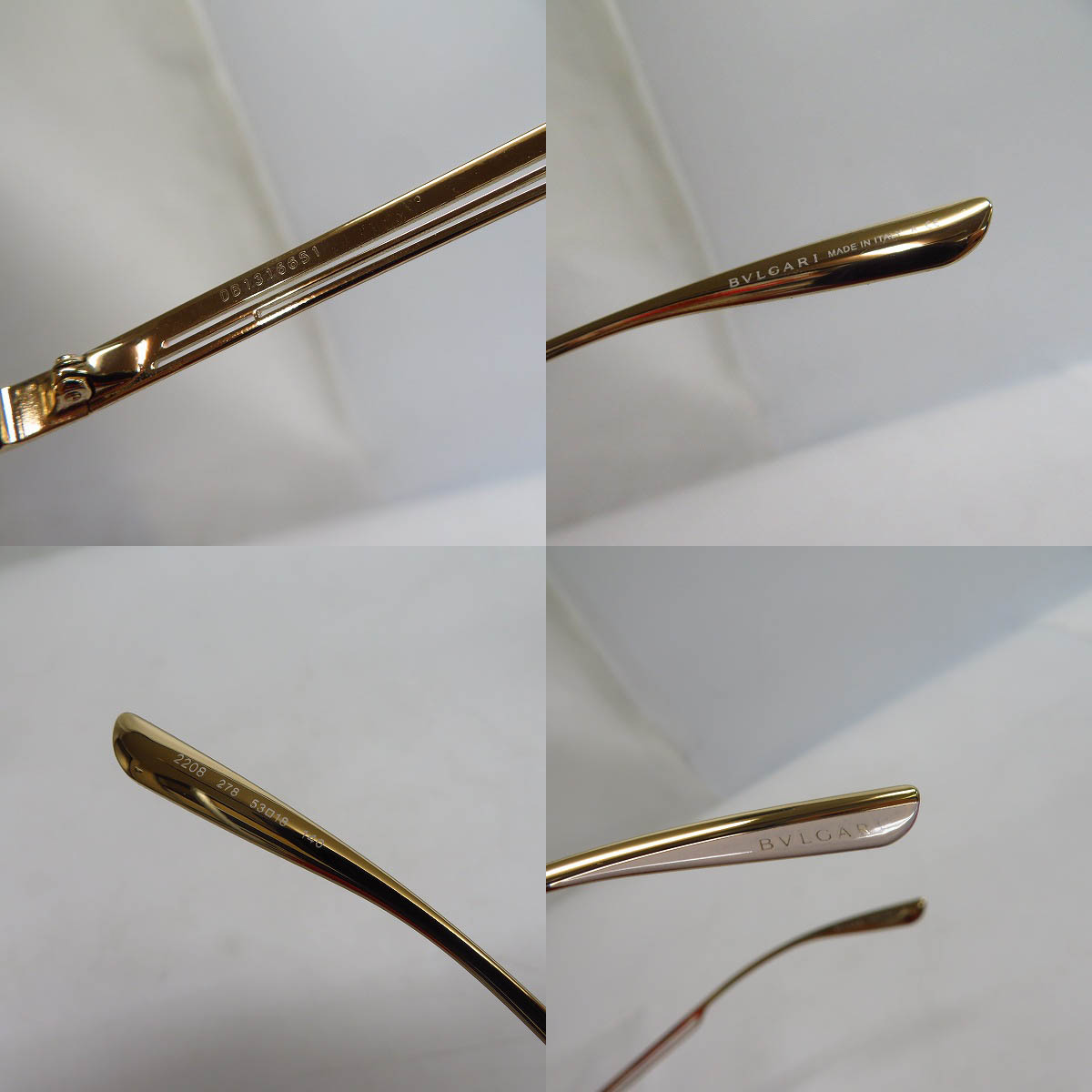 実際に弊社で買取させて頂いたBVLGARI/ブルガリ メガネフレーム/アイウェア BV2208の画像 4枚目