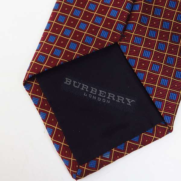 実際に弊社で買取させて頂いたBURBERRY LONDON/バーバリーロンドン 総柄 シルク ネクタイの画像 3枚目