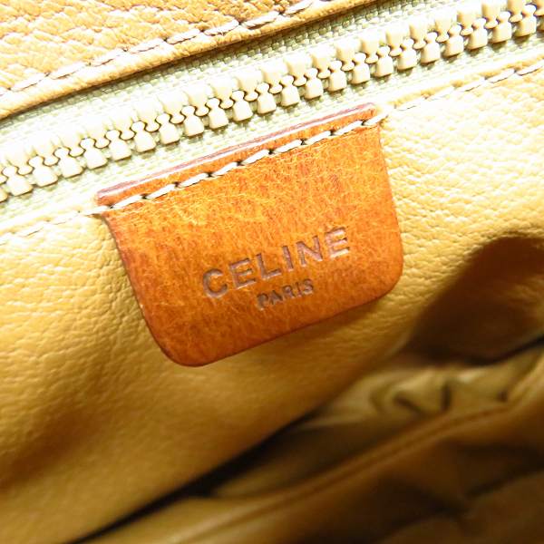 実際に弊社で買取させて頂いたCELINE/セリーヌ マカダム柄  レザーショルダーバッグ　の画像 4枚目