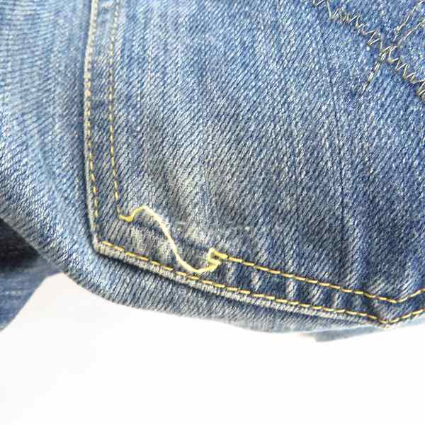 実際に弊社で買取させて頂いたBLUE BLUE/ブルーブルー ストレートデニムパンツ/33/34 2点セットの画像 8枚目