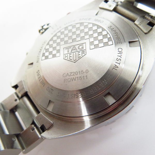 実際に弊社で買取させて頂いた【ギャラ付き】TAG Heuer/タグ・ホイヤー フォーミュラ１ クロノグラフ 自動巻き CAZ2015 BA0876の画像 4枚目