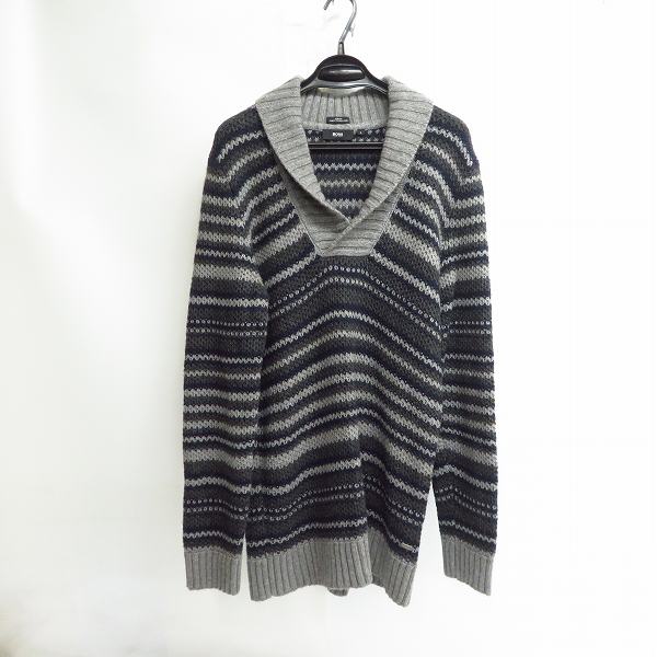 実際に弊社で買取させて頂いたHUGO BOSS/ヒューゴボス セーター ショールカラー ストライプ デザイン L