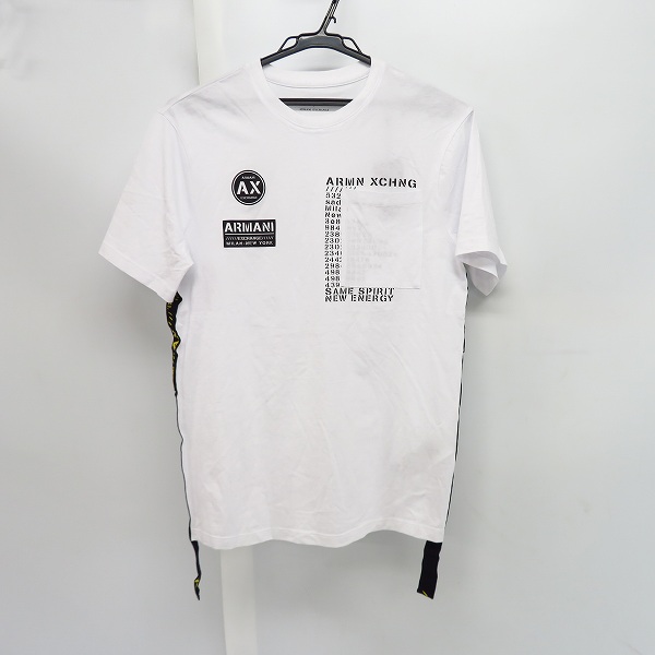 実際に弊社で買取させて頂いた【未使用】ARMANI EXCHANGE/アルマーニエクスチェンジ ロゴプリント ポケット クルーネックTシャツ XS