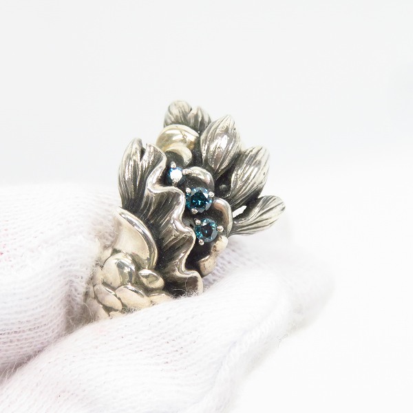 実際に弊社で買取させて頂いたBloody Mary/ブラッディマリー w/3ブルーダイヤ 06サマフェス限定 リング/16.5号の画像 5枚目