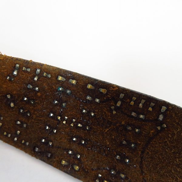 実際に弊社で買取させて頂いたCRIMIE/クライミー レザー ベルト スタッズ ブラック/34の画像 5枚目