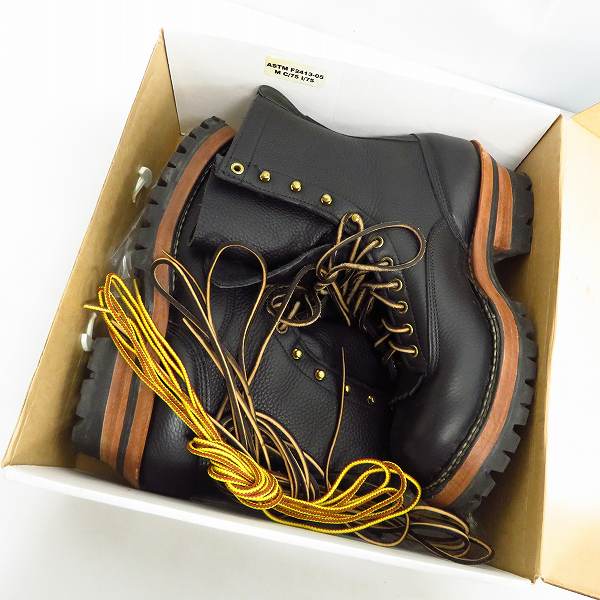 実際に弊社で買取させて頂いたWHITE'S BOOTS/ホワイツブーツ 375B SMOKE JUMPER スモークジャンパー ブラック 8.5Eの画像 7枚目