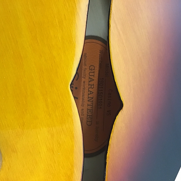 実際に弊社で買取させて頂いた★Epiphone/エピフォン Casino VS カジノ フルアコ エレキギター 動作確認済みの画像 4枚目