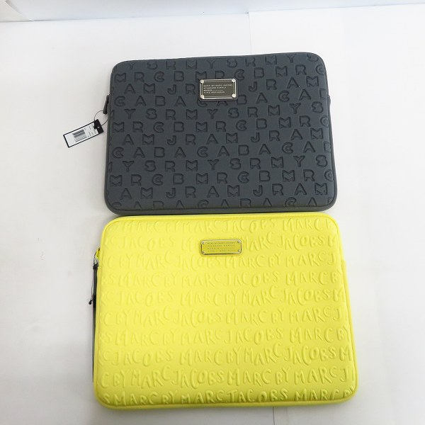 実際に弊社で買取させて頂いた【未使用】MARC BY MARC JACOBS/マークバイマークジェイコブス PC タブレットケース M0003461/M6PE022 2点セット