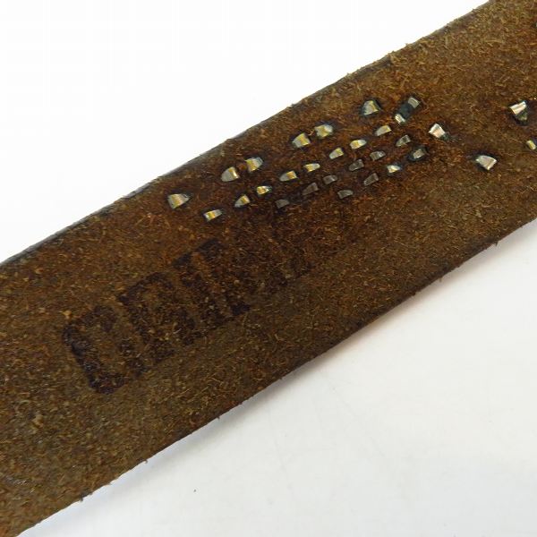 実際に弊社で買取させて頂いたCRIMIE/クライミー レザー ベルト スタッズ ブラック/34の画像 1枚目