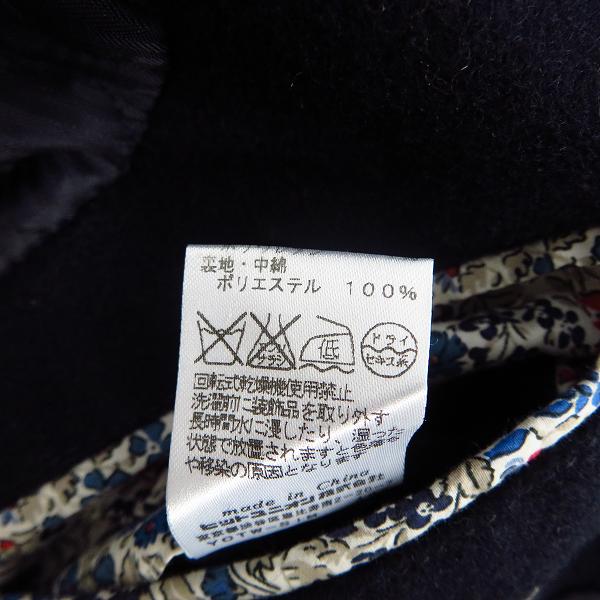 実際に弊社で買取させて頂いたFRED PERRY/フレッドペリー 裏地リバティ柄 中綿THERMORE ヴィンテージメルトン ショートピーコート/Mの画像 4枚目